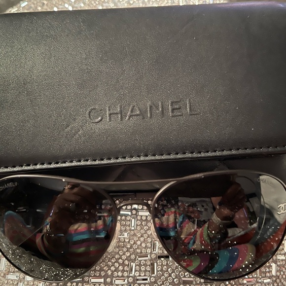 Authentic Women Aviator Chanel Sunglasses - Picture 9 of 9
